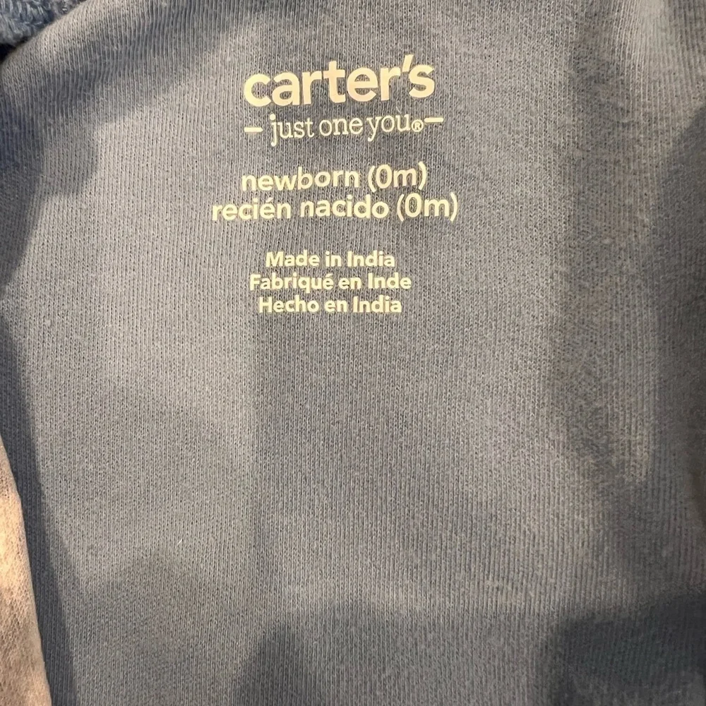 Carter's Blue Shark Footed Onesie size NB